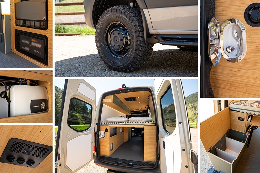 bear peak and flatiron camper van interior