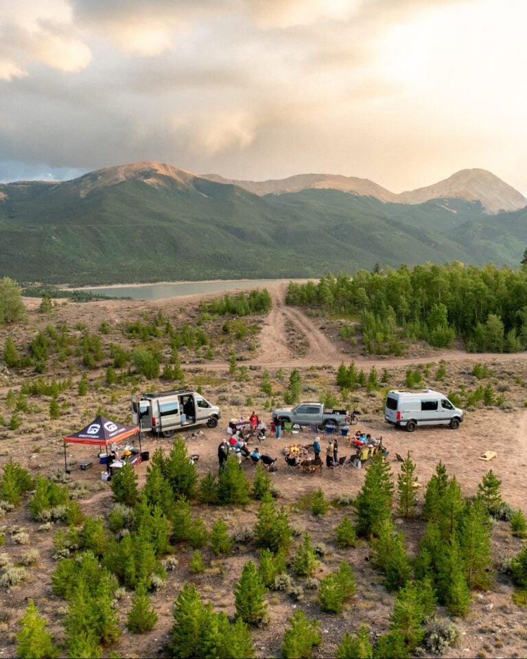 View of Geotrek owner's meetup campsite