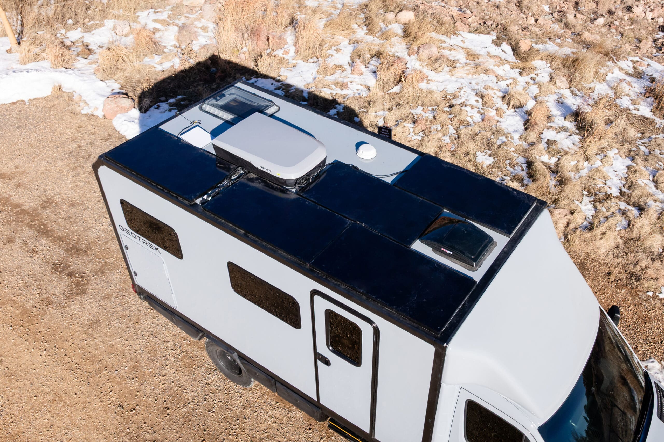 Geotrek Verus with 1000W of solar power and a 10kWh Eco Flow Power System